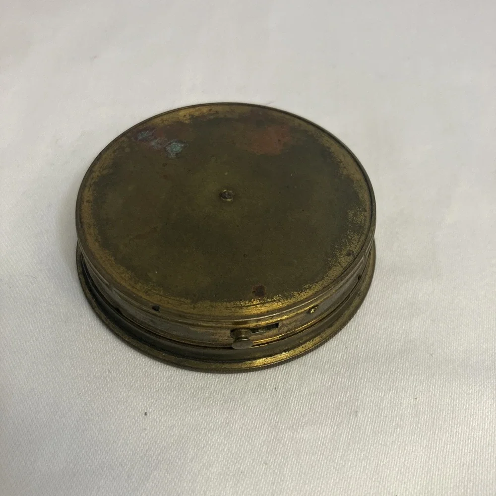 Vintage Brass Pocket Compass Made in France Locking